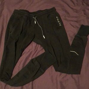 Alpha black joggers